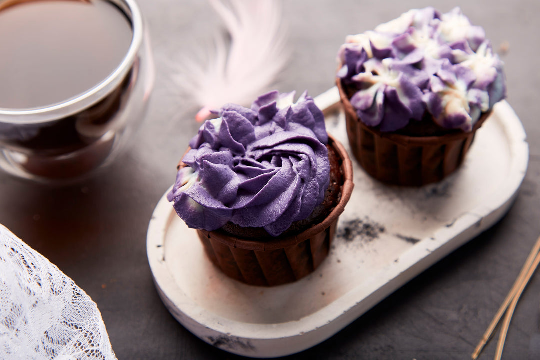 Decadent Maqui Berry Purple Chocolate Cupcakes