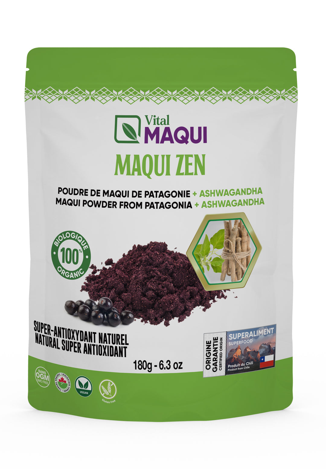 MaquiZen with Organic Ashwagandha